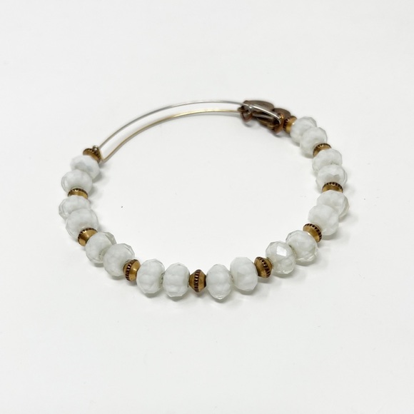 Alex and Ani Jewelry - ALEX AND ANI BEADED BRACELET WHITE AND GOLD